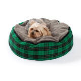All Seasons Pet Cushion-Round Lounge Dog Bed W/ Removable Cover Top