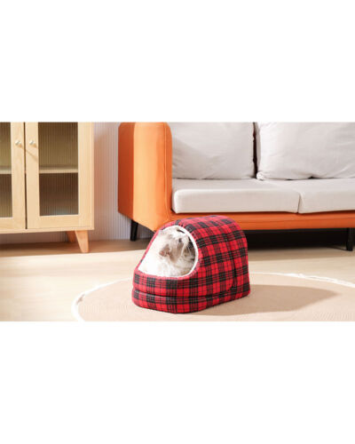 Enclosed Cat Bed with Removable Cushion Customizable